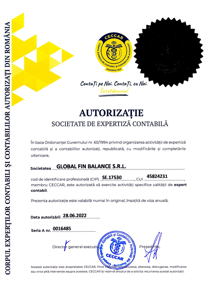 Autorizatie CECCAR GFB